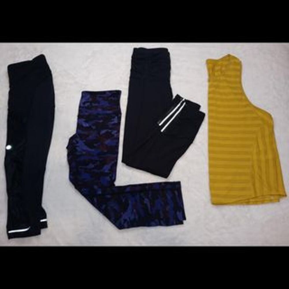 Lululemon athletica set legging crop tank camo print size 2 yoga gym training